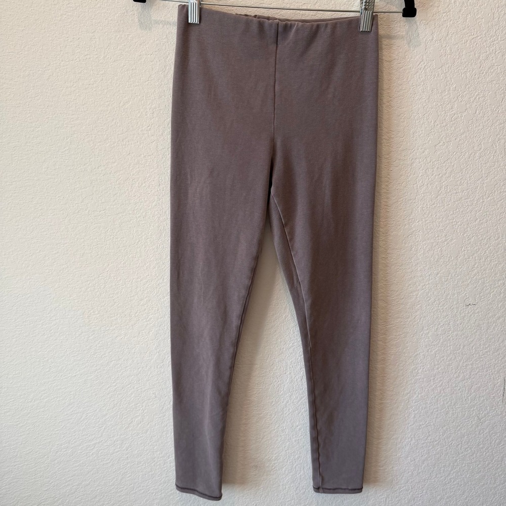 Athleta Womens Mauve Taupe Cotton Blend High Rise Leggings Size Small S/P/CH